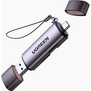 Ugreen USB-C+USB A TF/SD Card Reader, With USB Power, 5Gbps Data Transfer Rate, OTG Supported, Plug and Play, Silver | 50706