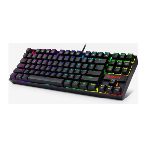Redragon K552 Mechanical Gaming Keyboard RGB LED Backlit Wired with Anti-Dust Proof Switches for Windows PC (Black, 87 Key Blue Switches)