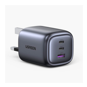 UGREEN Nexode 65W USB C Charger 3-Port Foldable GaN Laptop Charger Type C Fast Wall Charger Plug Compatible with MacBook Pro/Air,HP/Dell/Lenovo,iPad Pro/Air,iPhone 14 Pro Max,Galaxy S23,Steam Deck,etc