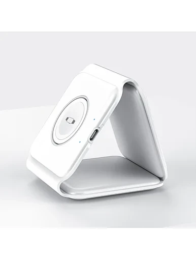 WiWU Foldable 3-in-1 Wireless MagSafe Charger Fast Charging For Iphone