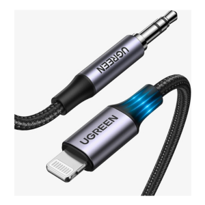 UGREEN Lightning to 3.5 mm Cable Appone Jack Adapter Male Aux Sterele Mfi Certified 3.5 mm Headpho Audio Cable Compatible with iPhone 13 Pro/13 Pro Max/13/13 mini, New ipad 9/ iPhone SE 3-2Meter