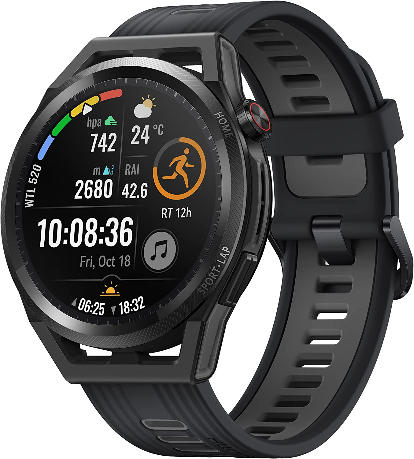 Huawei Watch Gt Runner Smartwatch, Scientific Running Program,Accurate Real-Time Heart Rate Monitoring,Ai Running Coach, Lightweight And Comfortable, 2-Week Battery Life,Black