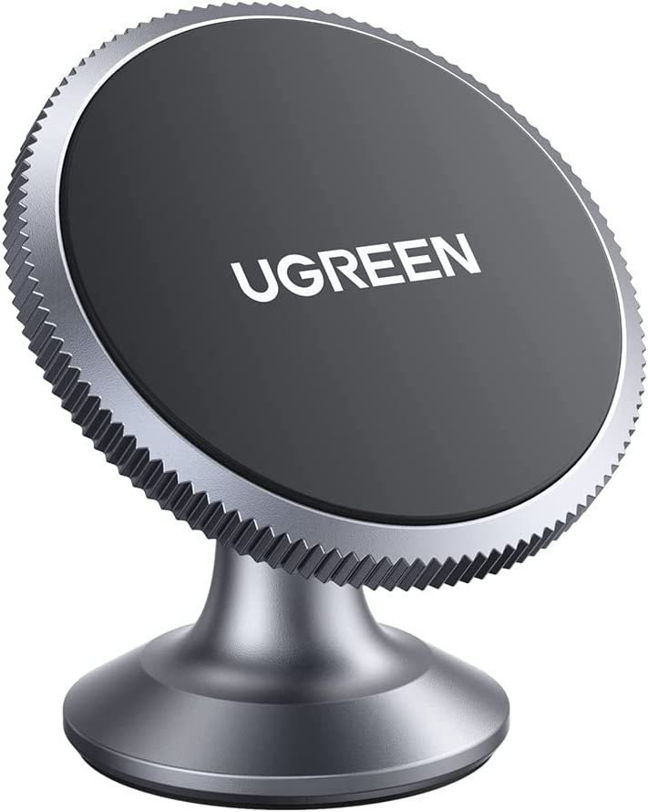 UGREEN Car Phone Holder Magnetic Car Phone Holder Dashboard Phone Holder Mobile Car Mount iPhone Car Holder with 2 Metal Plates Compatible with iPhone 11/12/13/14 Series, Galaxy S22/S21/S20/Z Flip 4