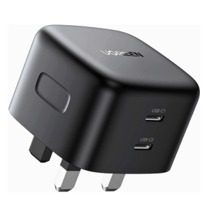 UGREEN 65W USB C PD Charger, GaN Charger Dual Type C Wall Charger Plug, USB Power Adapter Compatible with Macbook, iPhone, iPad, XPS, Matebook, Lenovo Yoga, HP, Asus, Acer, Laptops and More