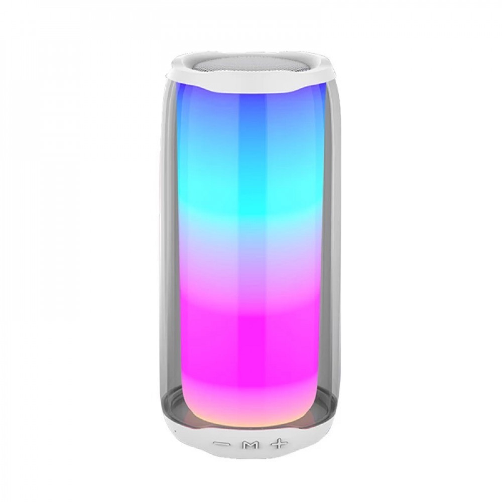 Speaker - Bluetooth speaker with LED lighting 360 degrees from Bastek, white color