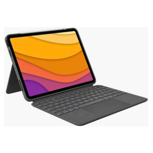 Logitech Combo Touch iPad Air (4Th, 5Th Gen - 2020, 2022) Keyboard Case - Detachable Backlit Keyboard With Kickstand, Large Trackpad, Smart Connector, Arabic Layout, Grey | 920-010269