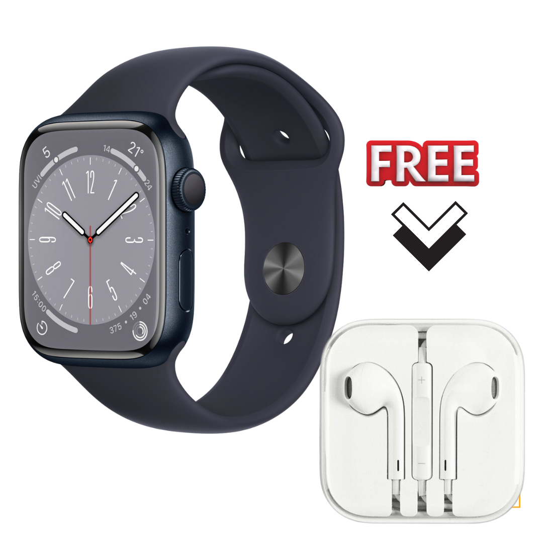 Value Smash Full Screen Bluetooth Heart Rate Monitor Smartwatch Compatible with Apple iOS Android Phone (Black),Earphone With Lightning Connector, Wired Headset Panel Has Microphone And Volume Control