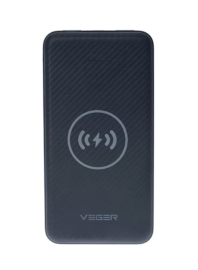 VEGER 20000 mAh Wireless Charger Power Bank 1027 watt Black
