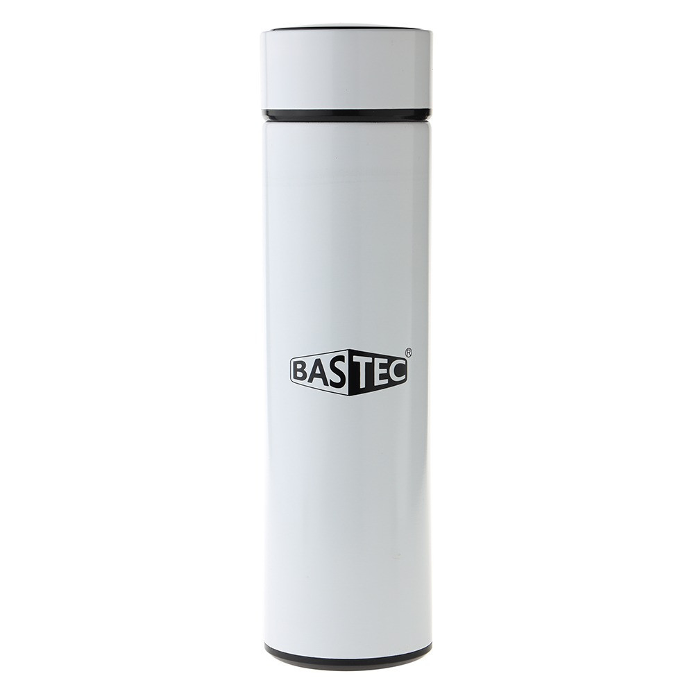 Electronic container for hot and cold liquids from white plastic