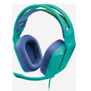 Logitech G335 Wired Gaming Headset, 40mm Drivers, Integrated Boom Mic, Soft, Breathable Memory Ear Cups, Adjustable Suspension Headband, Compatible with PC, PS, Xbox, Switch, Mint | 981-001024