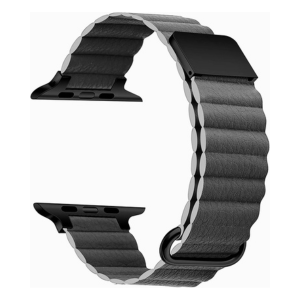 UCHUANG for Apple Watch Band Strap 49mm 45mm 44mm 42mm Magnetic Genuine Adjustable Replacement Wristband Compatible with iWatch Ultra Series 8/7/6/5/4/3/2/1/SE, Grey