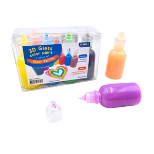 3D Removable Glass Paint - 8 Colors Set