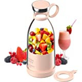 Personal Size Blender, Portable Blender, Battery Powered BlenderMini Portable USB Rechargeable /Juicing Mixing Crush Ice Blender Mixer, White