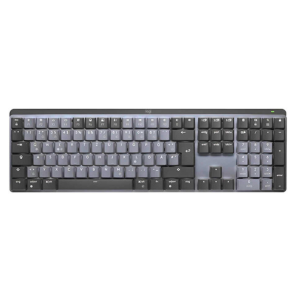 Logitech MX Mechanical Wireless Illuminated Keyboard, Bluetooth / USB-C Connectivity, Tactile Quiet Switches, Low-Profile Keys, QWERTY, Up to 15 Days Battery Life, Faster Workflow, Gray | 920-010757