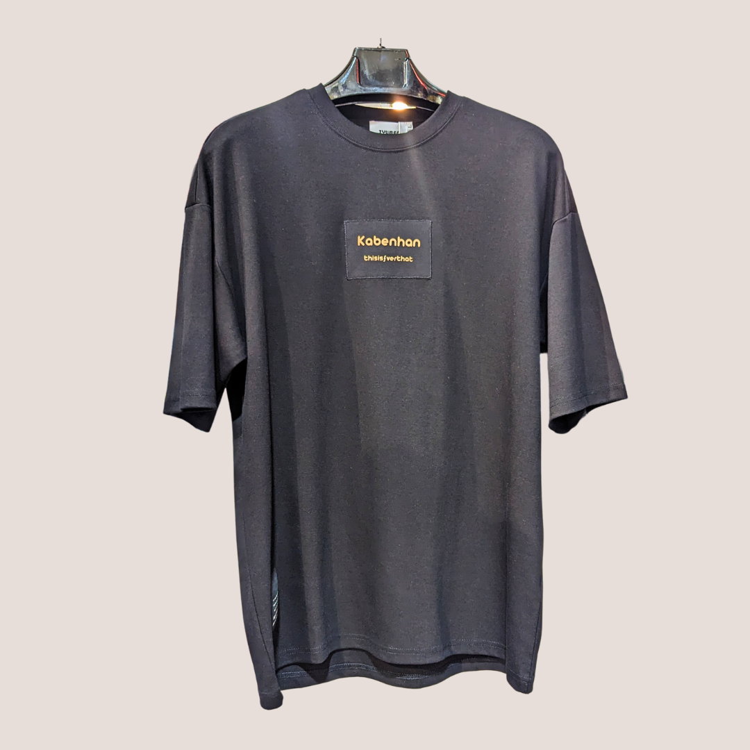 Pure Cotton Men's T-Shirt Smooth Finish Typography Printed T-Shirt With Round Neck And Short Sleeves(Black)