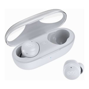 QCY T17S HiFi Stereo Touch Control Low Latency True Wireless Earbuds With Quad Microphone Noise Cancelling In-Ear Headphone 26hr Long Battery Life AptX Qualcomm Bluetooth V5.2 Deep Bass - Light Grey