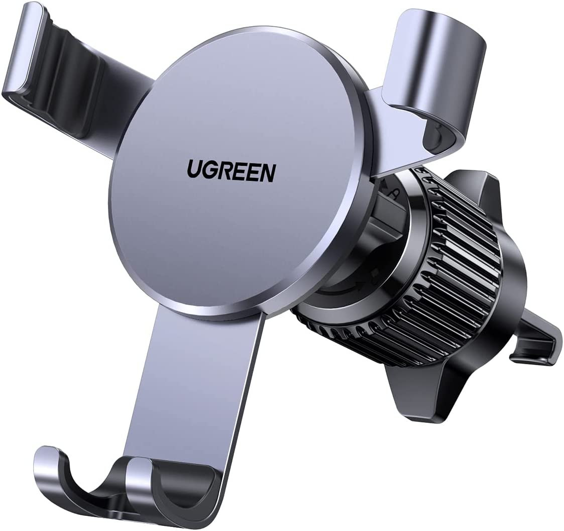 UGREEN Car Phone Holder, Car Phone Mount for Air Vent Car Holder with Stable Hook and Auto Lock Design Car Mobile Holder, Phone Holder Car Compatible with iPhone 14/13/12 Series, Galaxy S22, etc.