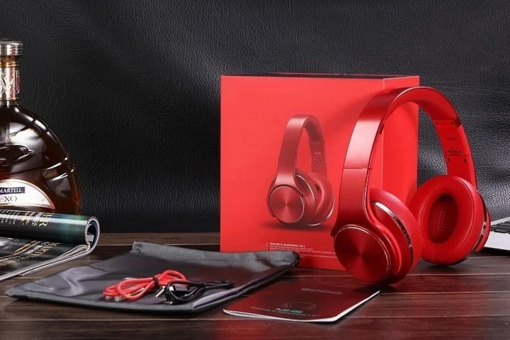 Wireless headphone with speaker 2 in 1 from Bastik BC610 black color