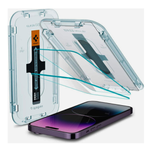 Spigen GLAStR EZ FIT designed for iPhone 14 Pro MAX Screen Protector (2022) Premium Tempered Glass - Case Friendly with Sensor Protection [2 PACK]