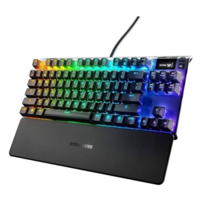 Steelseries Apex Pro TKL Mechanical Gaming Keyboard, World’s Fastest Mechanical Switches, OLED Smart Display, Compact Form Factor, RGB Backlit - Black | 64734
