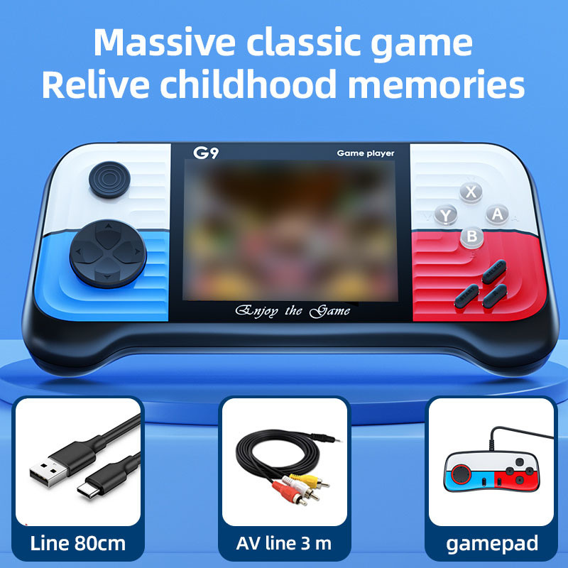 G9 console, 666 in 1 console, mini student ultra-thin card game console