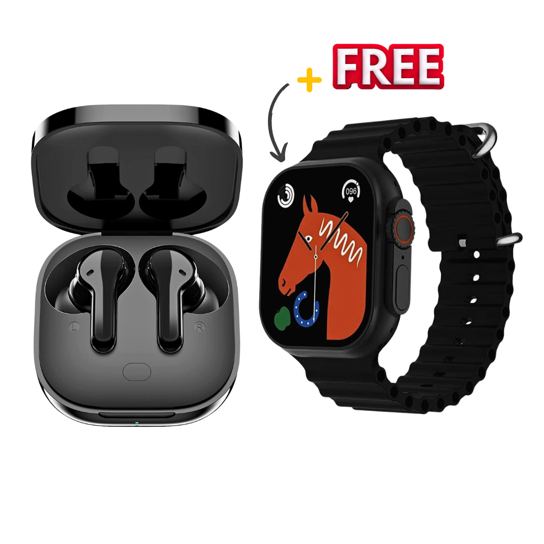 QCY T13 True Wireless Earbuds Bluetooth 5.1 Headphones Touch Control / Smart-Clouds X8 Ultra Smart Watch For Men & Women, alwys on screen