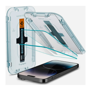 Spigen Tempered Glass Screen Protector [GlasTR EZ FIT] designed for iPhone 14 Pro [Case Friendly] - Sensor Protection / 2 Pack