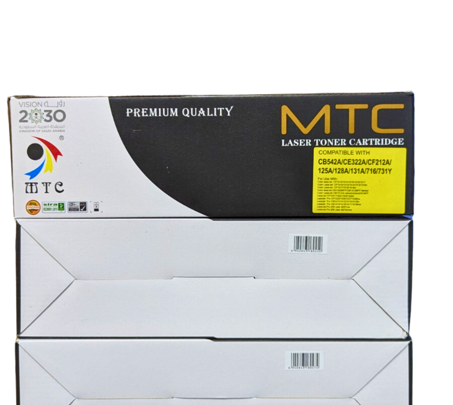 MTC LASER TONER CARTRIDGE COMPATIBLE WITH COMPATIBLE WITH  CB542A/CE322A/CF212A/ 125A/128A/131A/716/731Y