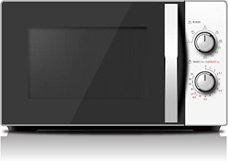 Toshiba Microwave Oven 20 Liter 700W Solo Microwave Oven With Function Defrost 5 Power Setting 0-35min Timer Stylish Design White Model MMMM20PWH