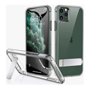 Best Quality JETech Case for iPhone 11 Pro 5.8-Inch with Stand, Support Wireless Charging, Slim Shockproof Bumper Phone Cover, 3-Way Metal Kickstand (Clear)