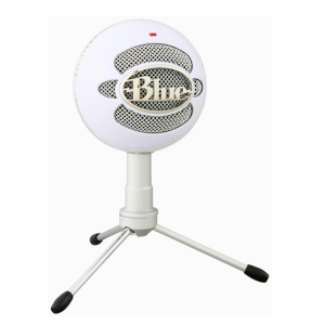 Logitech Blue Snowball Ice USB Microphone, 40-18 kHz Frequency Response, Cardioid Polar Patterns, USB Cable, For Recording / Streaming / Podcasting, White | 988-000181