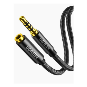 UGREEN Audio Cable Extension Cords Stereo 3.5 MM Jack Male to Female Audio Cable Compatible For MacBook Pro 2021 iPhone, iPad, smartphone, tablets, etc - Black (1M)