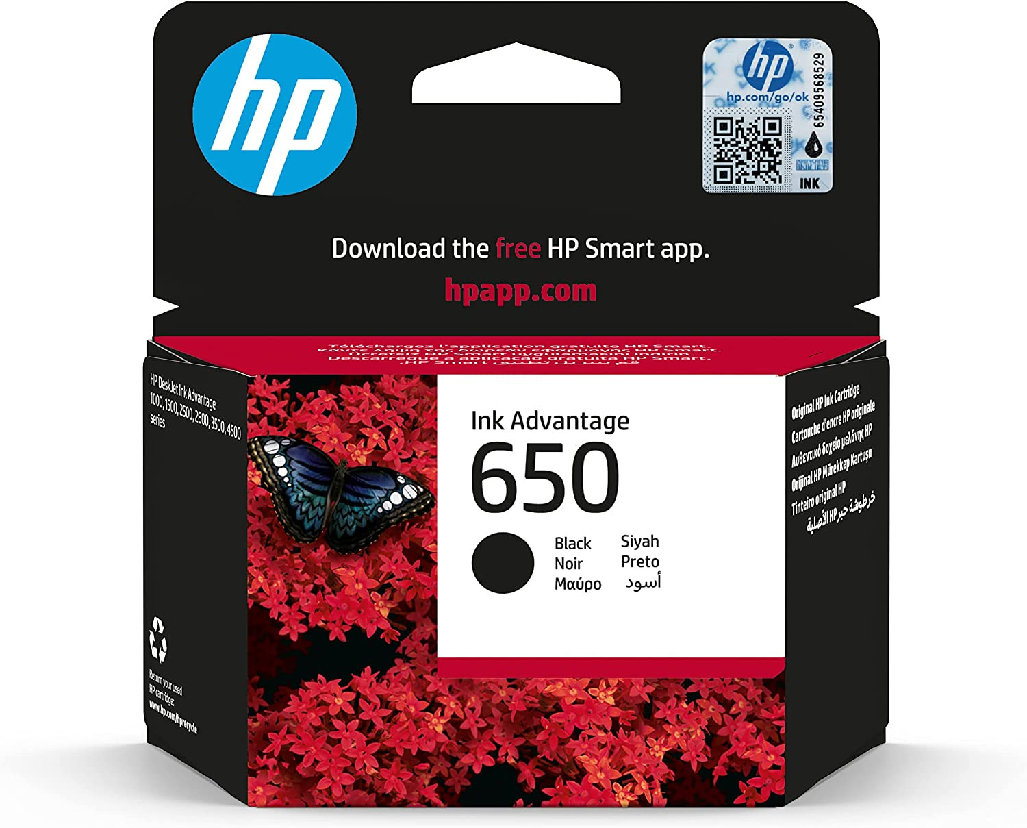 Hp 650 Black Original Ink Advantage Cartridge - Cz101Ae