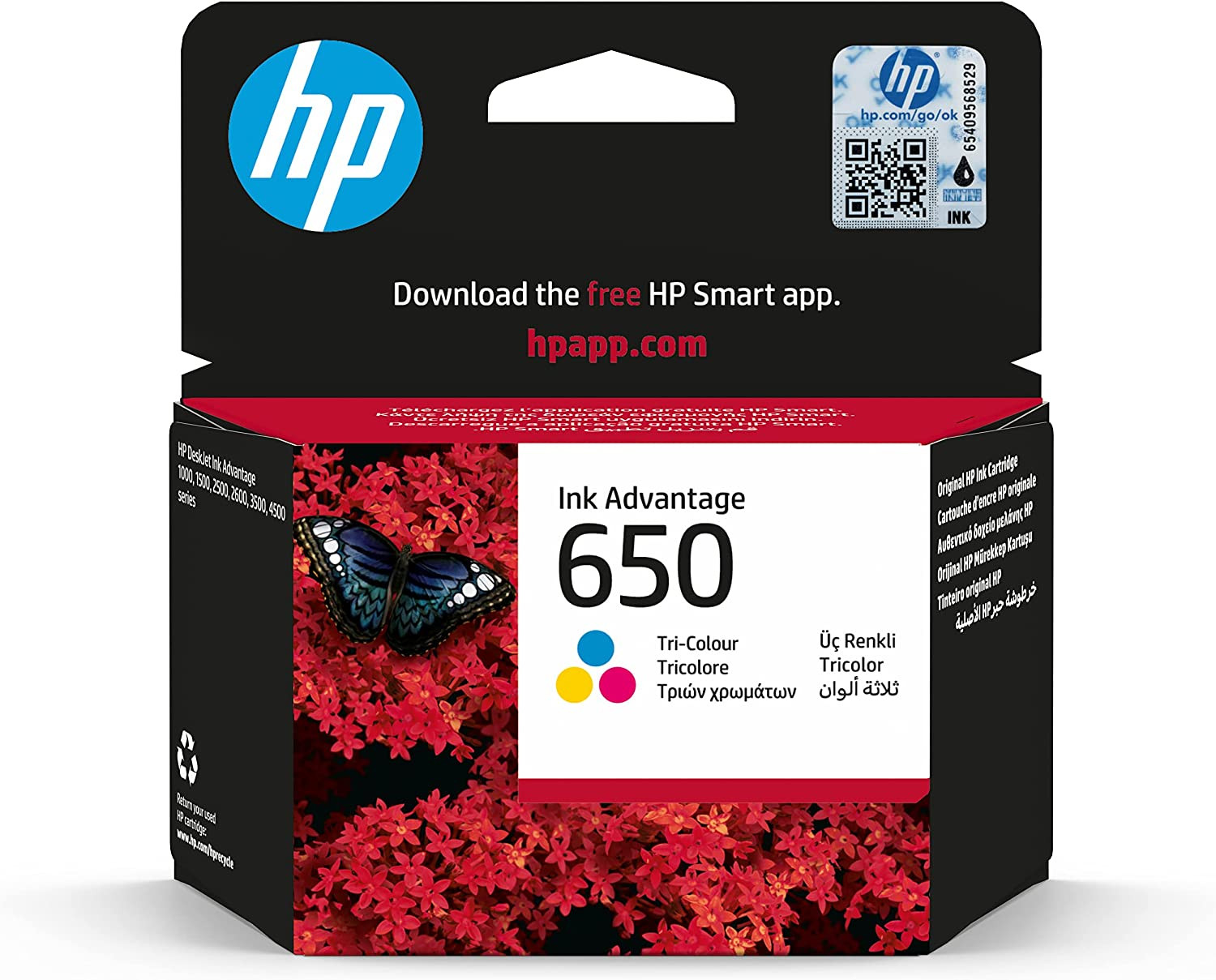 Hp 650 Tri-Color Original Ink Advantage Cartridge - Cz102Ak Bhl