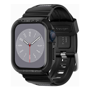 Spigen Apple Watch 45mm / 44mm Series 7/6/SE/5/4 Rugged armor PRO cover case with Band