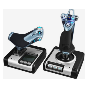Logitech G Saitek X52 H.O.T.A.S. Throttle And Stick Simulation Controller, Graphite & Off White | 945-000006